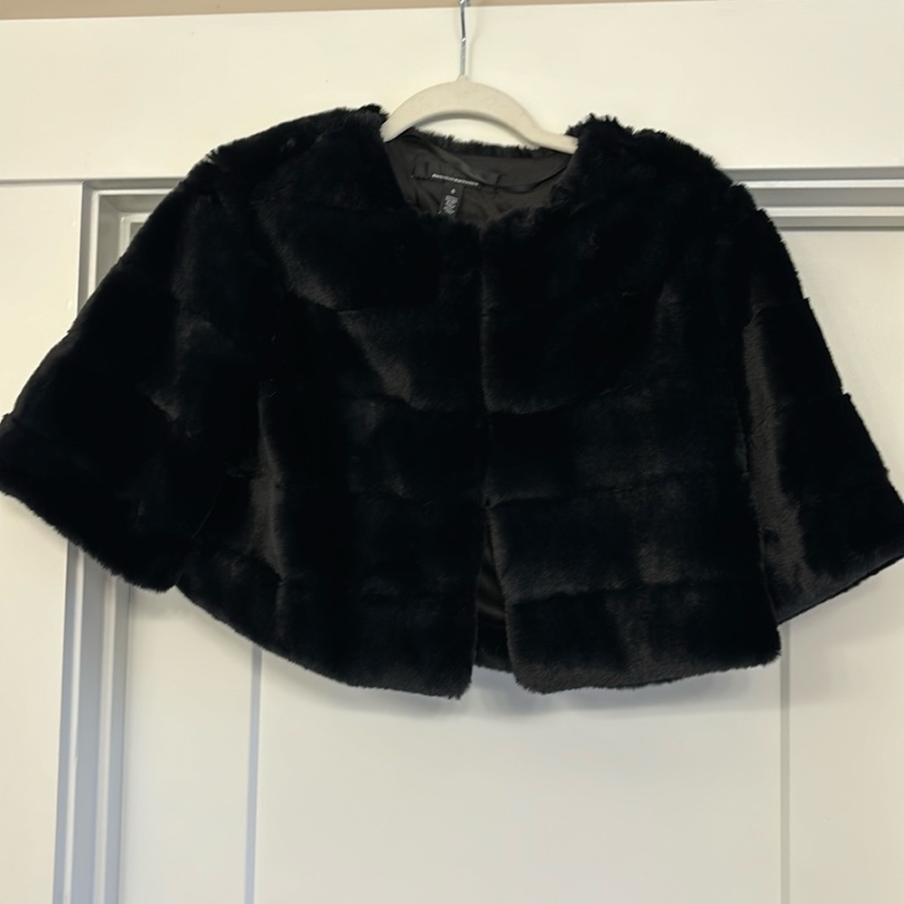 WHBM Faux Fur Bolero size S